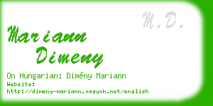 mariann dimeny business card